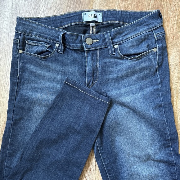 Paige Verdugo Ankle Mid Rise Ultra Skinny Blue Jeans Size 28 Dark‎ Wash - Picture 1 of 9